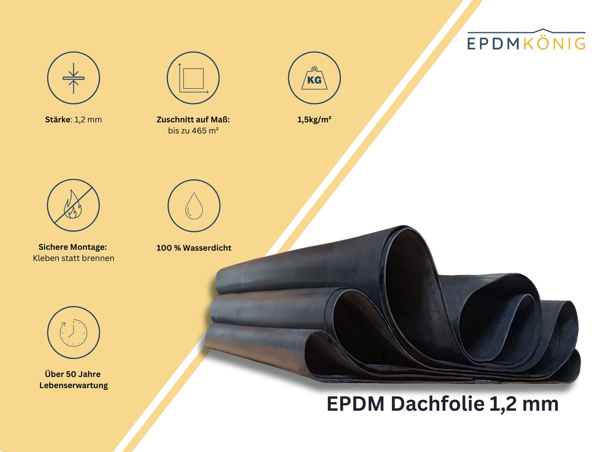 EPDM Dachfolie | Stärke 1,2 mm | ElastoTop